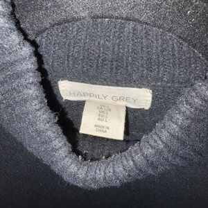 Happily Grey Women's Sweater Set with skirt - Classic Gray/charcoal black